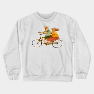 Old Couple Bicycling Crewneck Sweatshirt